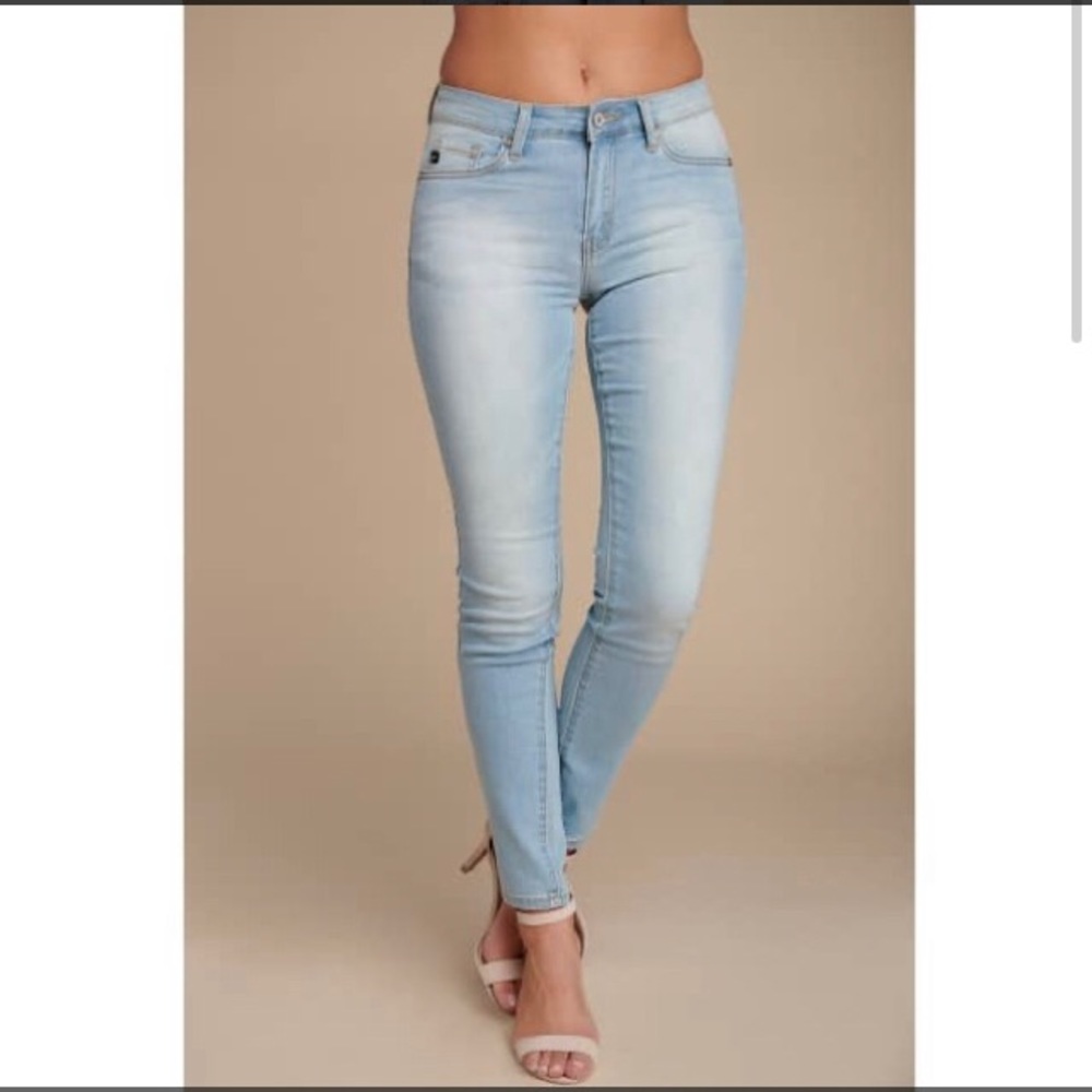Light denim Mid rise, KanCan jeans.